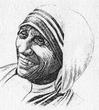 Ink Portrait of Mother Teresa