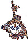 Kamat Fits Goddess Kali in a Map of Bengal