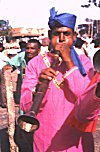 Man Blowing the Horn Nagaswaram