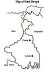 A map of West Bengal